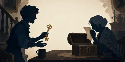Illustration of the story « La Clé perdue »