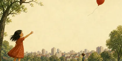 Illustration of the story « Le Voyage du ballon »