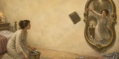 Illustration of the story « Le Miroir à deux têtes »