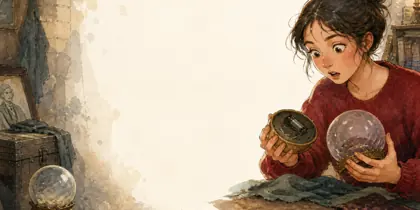 Illustration of the story « La Boule de cristal charmante »