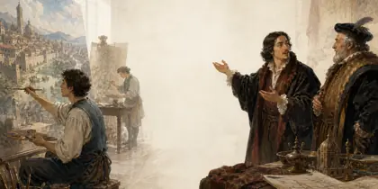 Illustration of the story « Le Maestro et le mécène »